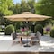 Homeroots 9ft Tan Polyester Rectangular Tilt Market Patio Umbrella 485617 - alternate 2