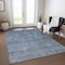 Homeroots 5' X 8' Blue And Ivory Floral Washable Indoor Outdoor Area Rug 605718 - alternate 3