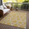 Homeroots 5' X 8' Gold Gray And Ivory Abstract Washable Indoor Outdoor Area Rug 600529 - alternate 6