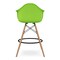 Homeroots 28" Green And Brown Heavy Duty Plastic And Solid Wood Low Back Counter Height Bar Chair 520678 - alternate 3