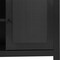 Flash Furniture Malaki 58 Inch Buffet Sideboard w/2 Soft Close Doors and Cntr Shelf, up to 65in. TV's, Black/Rattan EV-ET8114-ZZ-BLK-GG - alternate 3