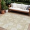 Homeroots 9' X 12' Beige And Ivory Floral Washable Indoor Outdoor Area Rug 599860 - alternate 1