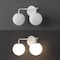 Jonathan Y Louis Parisian Globe 15" 2-Light Metal/Frosted Glass Modern Contemporary LED Vanity Light, White JYL3535D - alternate 3