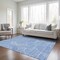 Homeroots 8' X 10' Blue And Ivory Abstract Washable Indoor Outdoor Area Rug 594920 - alternate 4