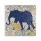 Homeroots Exotic Blue And Gold Elephant Unframed Print Wall Art 398846 - alternate 2
