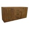 Homeroots 71in Chestnut Distressed Solid Wood Three Drawer Sideboard with Two Doors 612040 - alternate 3