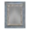 Homeroots 50" Blue and Silver Solid Wood Framed Accent Mirror 489203 - alternate 1