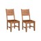 Homeroots Set of Two Brown Solid Wood Open Back Dining Side Chairs 565296 - alternate 2