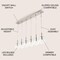 Jonathan Y Harlow 40.5" 6-Light Modern Contemporary Round Glass/Iron LED Linear Pendant, Nickel/Clear JYL1326A - alternate 3