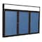 Ghent 36'' x 72'' Enclosed Vinyl Board, 3-Doors, Bronze Aluminum Frame, Illuminated Headliner, Ocean PBVLX8-191 - alternate 1