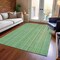 Homeroots 9' X 12' Aqua Beige And Teal Blue Striped Washable Indoor Outdoor Area Rug 616404 - alternate 4