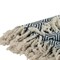 Homeroots 50" X 60" Navy Blue Cotton Woven Geometric Throw Blanket with Fringe 518815 - alternate 2