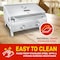Lifemaster Portable Tabletop Gas Grill, Stainless Steel, 2 Burners, 20,000 BTU, Folding Legs, Windproof Lid LMGR02 - alternate 4