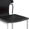 Homeroots Set of Four Black and Silver Metal and Leather Partially Open Back Dining Side Chairs, 4PK 553901 - alternate 4