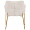Leisuremod Zaire Collection Modern Dining Chair, Gold Legs and Beige Velvet ZDC52BG - alternate 5
