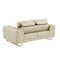 Homeroots 72in Beige And Gold Genuine Leather Loveseat 518566 - alternate 4