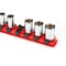 Tekton 1/4 Inch Drive x 8 Inch Socket Rail, 13 Clips (Red) OSR01113 - alternate 3