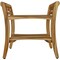 Homeroots 24" Natural Solid Teak Wood Shower Bench With Handles 376719 - alternate 1