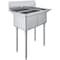 Amgood 22 in. x 34 in. Stainless Steel Two Compartment Sink with 14 in. x 16 in. x 11 in. Bowls AMG SINK S2C-141611-NF-Z - alternate 1