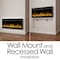 Northwest 36in Wall Mounted Electric Fireplace Recessed Heater with Front Vent, Remote, LED Flames 80-EFFV-2 - alternate 2