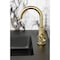 Kingston Brass One-Handle 1-Hole Bathroom Faucet with Knurled Handle, Deck Plate, and Push Pop-Up Drain KSD2217RKX - alternate 4