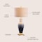 Jonathan Y Dip Dye 31.5" Ceramic LED Table Lamp, White/Navy JYL3017A - alternate 5
