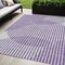 Homeroots 5' X 8' Purple Gray And Ivory Geometric Washable Indoor Outdoor Area Rug 597656 - alternate 1