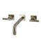 Kingston Brass Two-Handle Wall Mount Tub Faucet with Knurled Handle, Brushed Nickel KS6028KNL - alternate 1