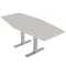 Skutchi Designs 6ft Hexagon Conference Table With Power | Harmony Series | 6 Person Meeting Room Table HAR-HEX.IR-36X72-T-K458-NA - alternate 1