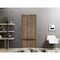 Sartodoors Slab Barn Door Panel, Planum 0012 Walnut and Aluminum Strips, Sturdy Finished Flush Modern Doors, P PLANUM0012S-WLN-30 - alternate 2