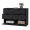Homeroots 42" Black Manufactured Wood Six Drawer Modern Dresser 518029 - alternate 1