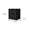 Homeroots 19" Black Wood Two Drawer Nightstand with Integrated Tech 518176 - alternate 4
