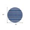 Homeroots 8' Navy Blue And Ivory Round Moroccan Washable Indoor Outdoor Area Rug 594336 - alternate 4