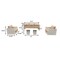 Leisuremod Arvin 4-Pc Aluminum Patio Set, Sintered Stone Table, Rust-Resistant, 4PK AOCS48-83-33TP - alternate 6