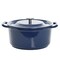 Kenmore Elite Oak Park 5 Quart Enameled Cast Iron Casserole with Lid and Glass Steamer in Blue 126364.03 - alternate 1