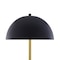 Homeroots 65" Gold and White Floor Lamp With Black Dome Shade 530713 - alternate 3