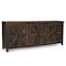 Homeroots 84in Dark Brown Distressed Reclaimed Wood Paneled Sideboard with Six Doors 521423 - alternate 4