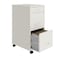 Space Solutions 14.25 in W 3 Drawer Mobile Vertical File Cabinet, Pearl White 24418 - alternate 2