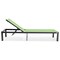 Leisuremod Marlin Patio Chaise Lounge Chair with Black Aluminum Frame, Green MLBL-77G - alternate 4