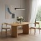 Homeroots 66" Natural Solid Wood Double Pedestal Base Dining Table 712849 - alternate 3