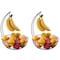 Basicwise Wire Metal Fruit Basket Holder with Banana Hanger, Set of 2 QI003494.2 - alternate 2
