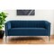 Homeroots 76" Blue Sofa With Silver Legs 480905 - alternate 2