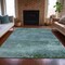 Homeroots 5' X 8' Teal Blue Gray And Pale Aqua Abstract Washable Indoor Outdoor Area Rug 630856 - alternate 2