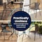 Flash Furniture Lila  Beige Rattan Indoor-Outdoor Restaurant Stack Chair, PK4 4-TLH-037-BGE-GG - alternate 6