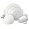 Elama 's Luxurious Medici Pearl 16 Piece Dinnerware Set in Slate and Stone Pearl with Setting for 4 EL-MEDICIPEARL - alternate 3