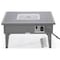 Leisuremod Walbrooke Outdoor Patio Aluminum Square Fire Pit Side Table with Lid and Fire Glass, Grey WGR-27-GL - alternate 3