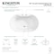 Kingston Brass 55" Acrylic Oval Double Ended Freestanding Tub with Drain, Glossy White VT7DE553423 - alternate 2