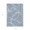 Homeroots 5' X 8' Denim Blue And Ivory Abstract Washable Indoor Outdoor Area Rug 597470 - alternate 2