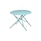 Homeroots 36" Aqua Rounded Aluminum Folding Outdoor Dining Table with Umbrella Hole 606432 - alternate 2