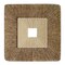 Homeroots 19" X 19" X 2.5" Brown Concave Square Double Layer Ribbed Wall Plaque 274778 - alternate 2